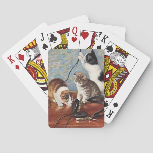 Katze vintage pokerkaarten (Achterkant)