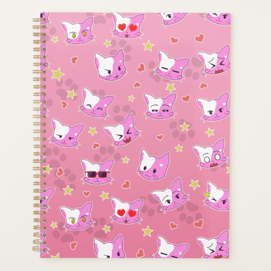 Katzen - Kätzchen - Comickatzen Muster  Planer Planner (Voorkant)
