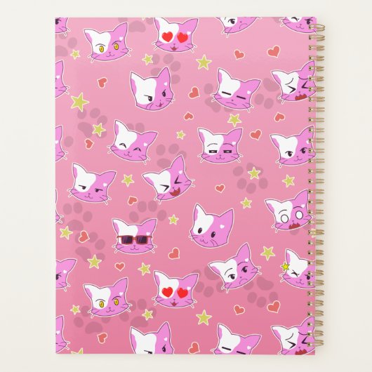 Katzen - Kätzchen - Comickatzen Muster  Planer Planner (Achterkant)