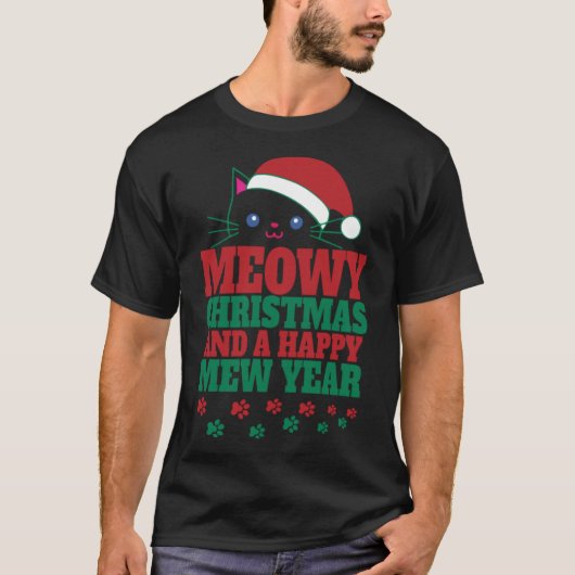 Katzen Weihnachten T-shirt (Voorkant)
