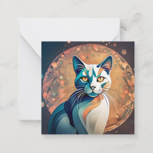 Katzenaugen schauen dich an notitiekaartje (Voorkant)