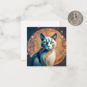 Katzenaugen schauen dich an notitiekaartje (Voorkant / Achterkant in situ)