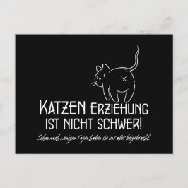 Katzenerziehung ist nicht schwer Spruch mit Humor Briefkaart