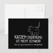 Katzenerziehung ist nicht schwer Spruch mit Humor Briefkaart (Voorkant / Achterkant)