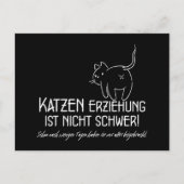Katzenerziehung ist nicht schwer Spruch mit Humor Briefkaart (Voorkant)