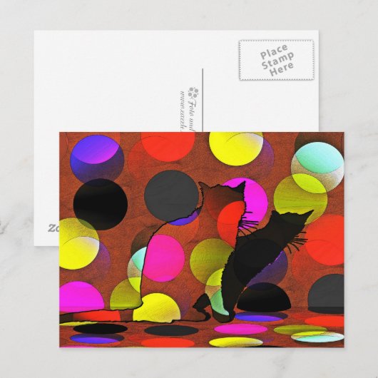 Katzenkarte Briefkaart (Voorkant / Achterkant)