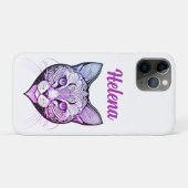 Katzenkopf Farbverlauf blau-lila Case-Mate iPhone Case (Achterkant (horizontaal))