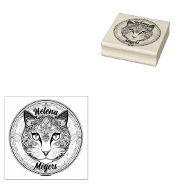 Katzenkopf Rubberstempel