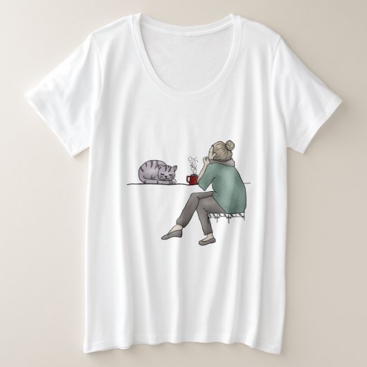 Katzenleben Grote Maat T-shirt (Design voorkant)