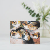 Katzenstudien (Studie van een kat) 1909 Feestdagenkaart (Staand voorkant)