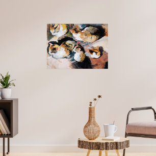 Katzenstudien (Studie van een kat) 1909 Poster