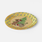 Katzenweihnachten Papieren Bordje (Gekanteld)