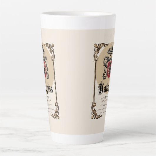 Katzpiss – Duits parodielabel Wijnlabel Latte Cup Latte Mok (Voorkant)