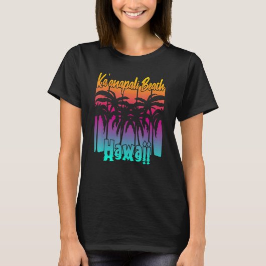 Kau2019anapali Beach Hawaii 1 T-shirt (Voorkant)