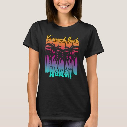 Kau2019anapali Beach Hawaii 1 T-shirt (Voorkant)