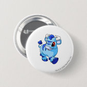 Kau Blue Ronde Button 5,7 Cm (Voorkant /achterkant)