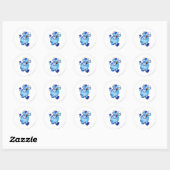 Kau Blue Ronde Sticker (Vel)