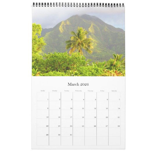 Kauai 2025 kalender (Mar 2026)
