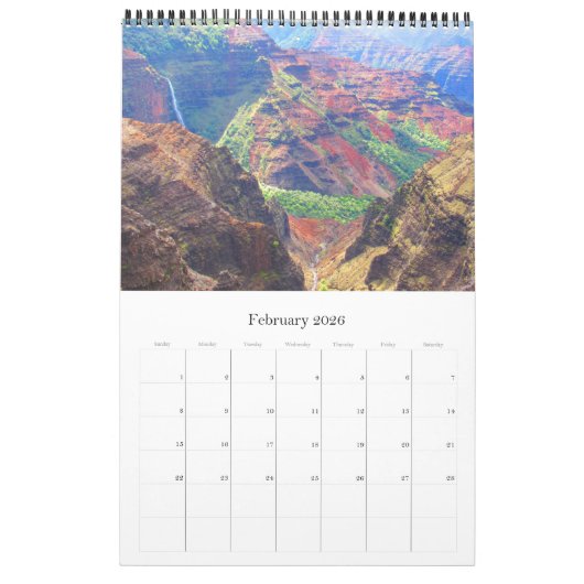 Kauai 2025 kalender (Feb 2026)