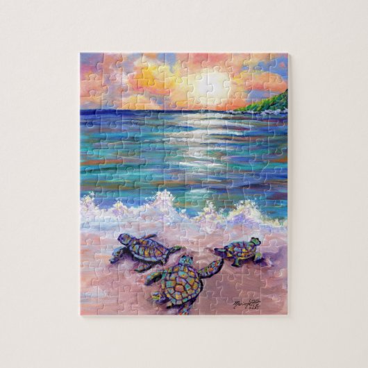 Kauai Baby Turtles op de strand Puzzles Legpuzzel (Verticaal)