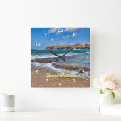 Kauai Beach Clock Vierkante Klok (Huis)