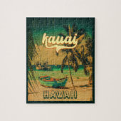 Kauai Beach Hawaii Retro Palm Trees 60s Souvenirs Legpuzzel (Verticaal)