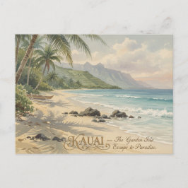 Kauai Beach Romantic Painting Briefkaart