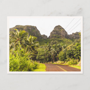 Kauai-bergen Tropisch Junglepad Hawaï Foto Briefkaart