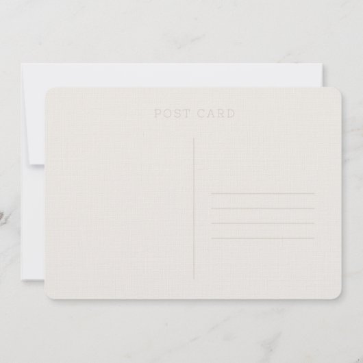 Kauai Briefkaart Linen Hartelijk dank voor uw verh (Achterkant)