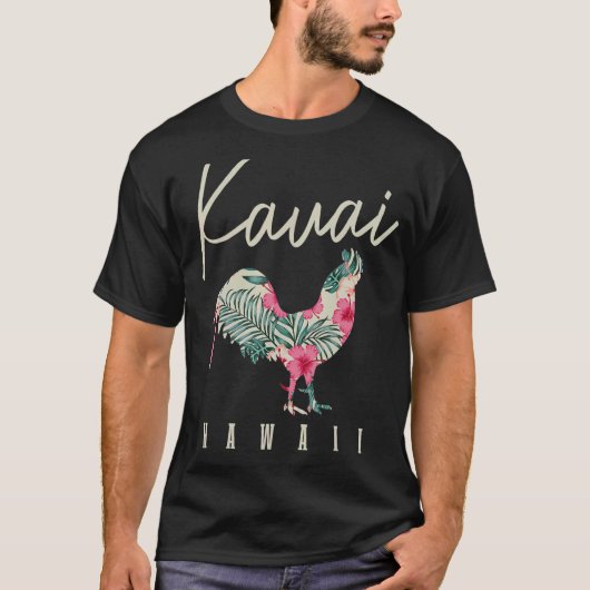 Kauai Chicken Hawaii Hibiscus Hawaiian Islands Sou T-shirt (Voorkant)