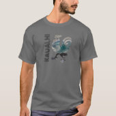 Kauai Chicken Rooster Hawaii Surf Wave Design T-shirt (Voorkant)