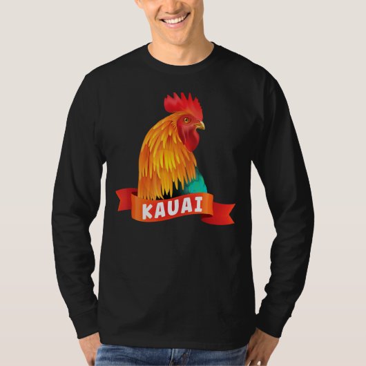 Kauai Chicken Tshirts Rooster  Style Garden (Voorkant)