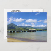 Kauai - De pier in Hanalei Briefkaart (Voorkant / Achterkant)