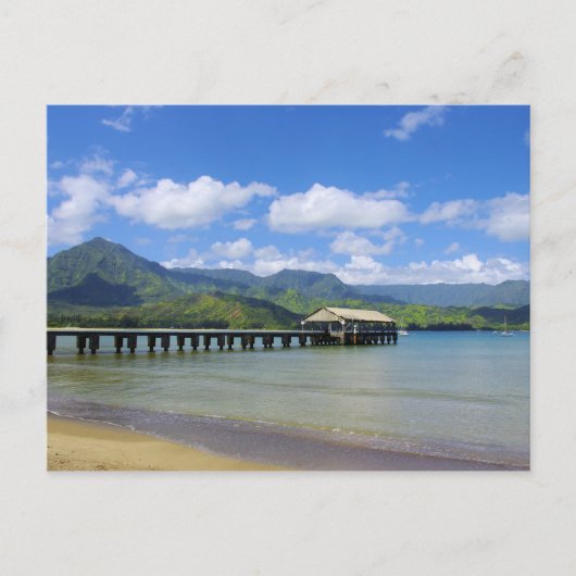 Kauai - De pier in Hanalei Briefkaart (Voorkant)