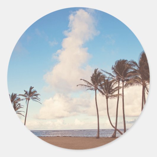 Kauai Eiland Palmen Sticker (Voorkant)