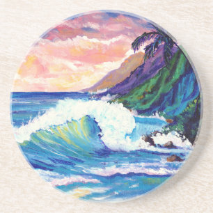 Kauai Fantasy Seascape Zandsteen Onderzetter