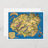 Kauai Funny Map Briefkaart (Voorkant / Achterkant)