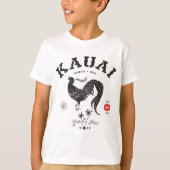 Kauai Garden Isle Aloha State met Chicken T-shirt (Voorkant)