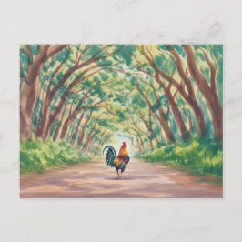 Kauai  Haan loopt richting boomtunnel Briefkaart