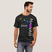 KAUAI - HAWAÏ EILANDEN NEON REGENBOOG T-SHIRT (Voorkant volledig)