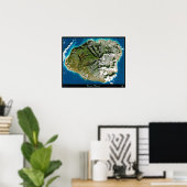 Kauai, Hawaï satellietposter Poster (Thuiskantoor)