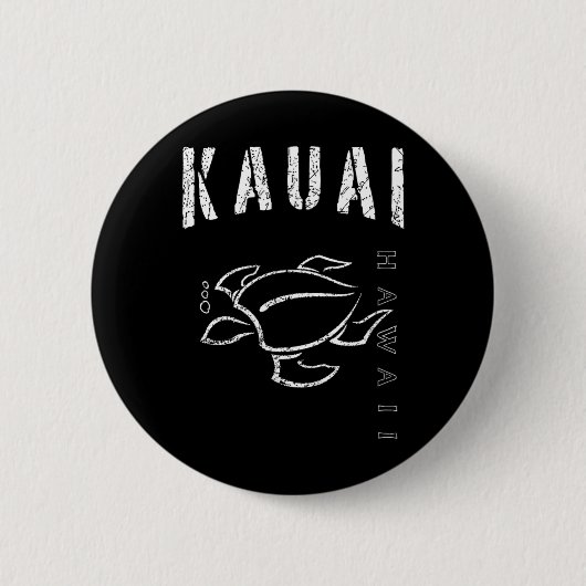 Kauai Hawaï Souvenir Ronde Button 5,7 Cm (Voorkant)