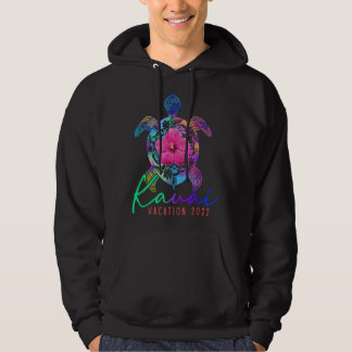 Kauai Hawaï vakantie 2022 Zee Schildpad Bloem Trop Hoodie