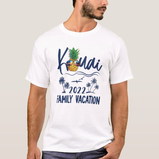 Kauai Hawaii 2022 Hawaiian Pineapple Sunbril Va T-shirt (Voorkant)