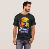 Kauai Hawaii 2023 Hawaiian Sunset Beach Retro T-shirt (Voorkant volledig)