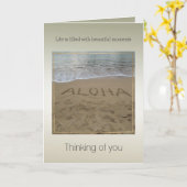 Kauai Hawaii Aloha Beach Mooi moment Kaart (Gele Bloem)