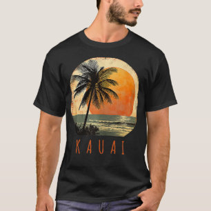Kauai Hawaii Aloha Beach Vakantie Vintage Zonsonde T-shirt