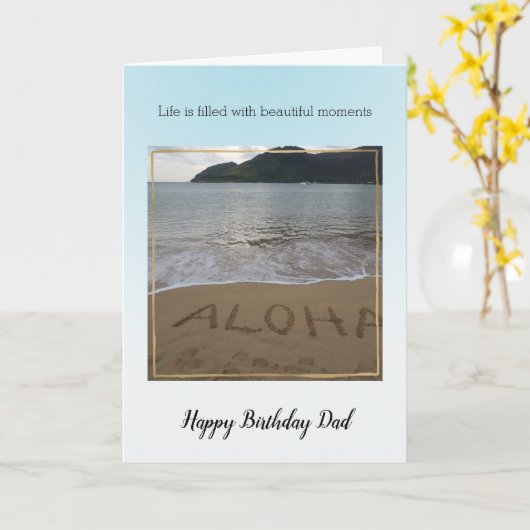 Kauai Hawaii Beach Beauful MomentsCard Kaart (Gele Bloem)