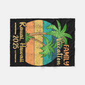 Kauai Hawaii Beach Family Vacation 2025 Summer  Fleece Deken (Voorkant (Horizontaal))