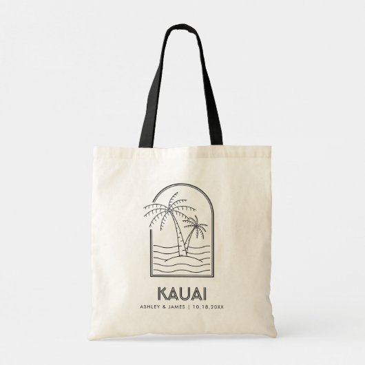 Kauai Hawaii Bruiloft Weekend Bestemming Tote Bag (Achterkant)